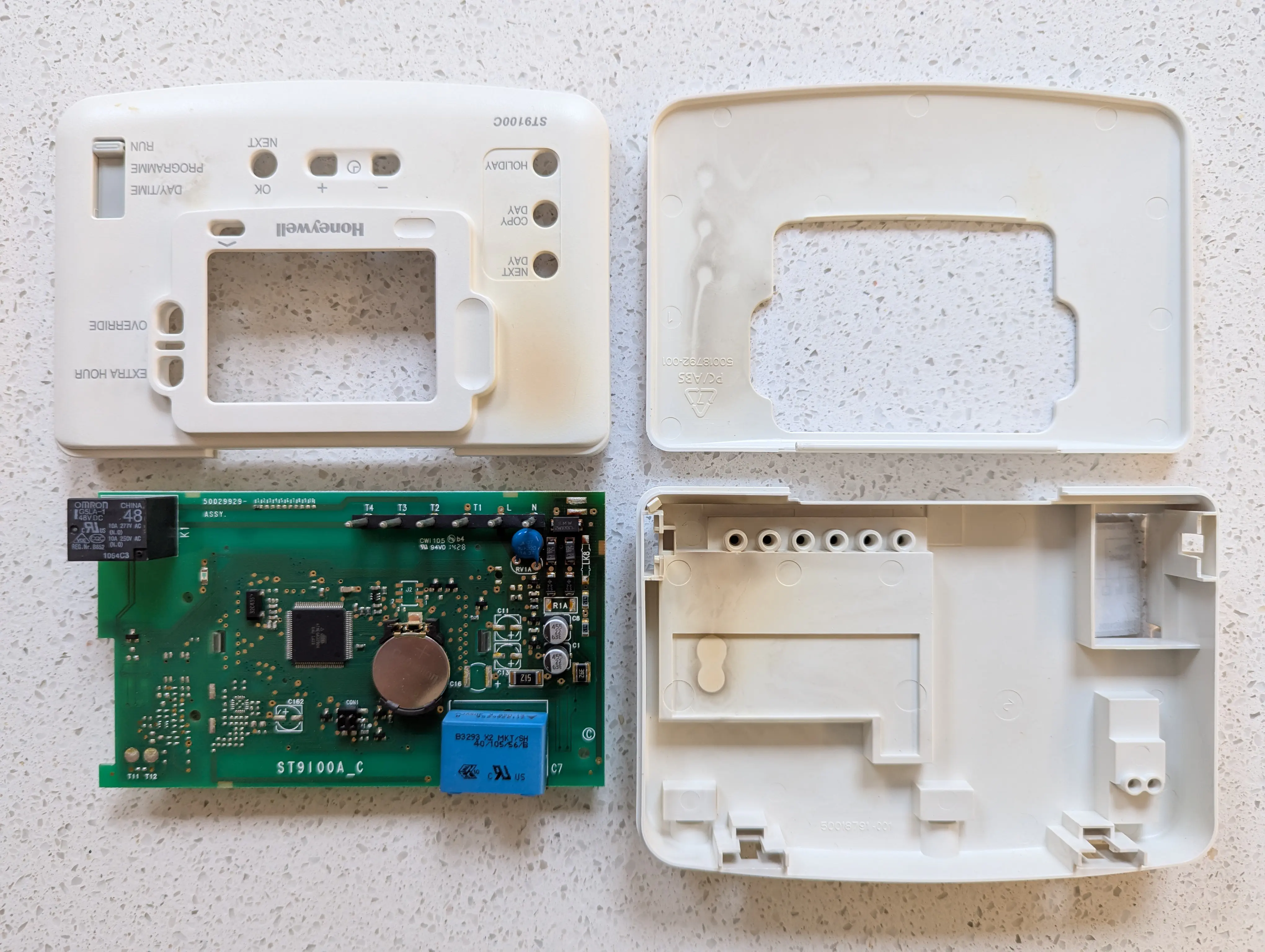 Controller internals showing heat damage